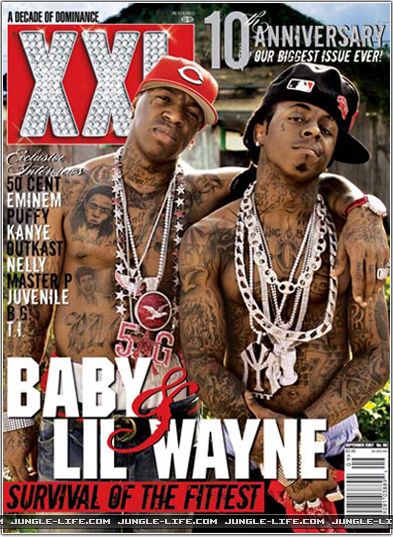 Lil Wayne and Baby on XXL cover