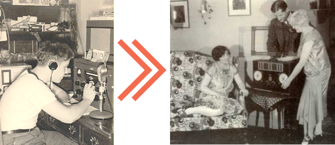 Radio in 1930, 1-way medium